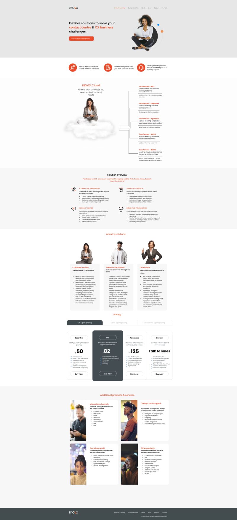 iNOVO — Products page